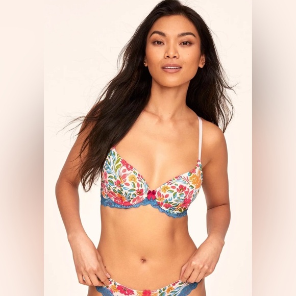 Adore Me Kati Contour Floral Lace Trim Bra Size 42DD - Picture 10 of 10